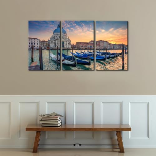 Pacimo Framed Venice Cityscape Wall Art Set of 3, Santa Maria Della Salute - Image 2