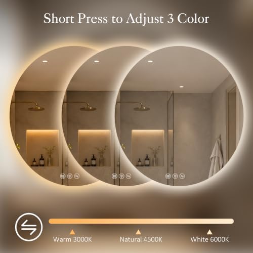 Saliwa Round LED Mirror for Bathroom - Image 4