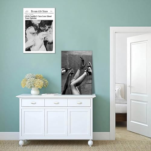 Trendy The New York Times Wall Art 12x16in Framed, Retro Trendy Cocktail Girly - Image 4