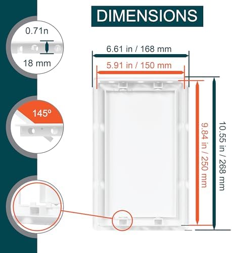 6" x 10" White ABS Plastic Plumbing Access Panel - Image 2