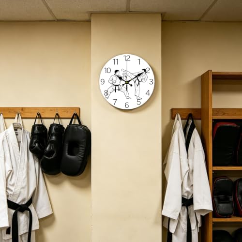 Martial Arts Wall Clock Silent Non-Ticking 12" - Image 6