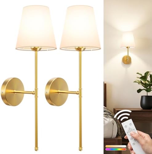 Wall Sconces Set of Two Rechargeable Cordless Wall Decor by Gbeast
