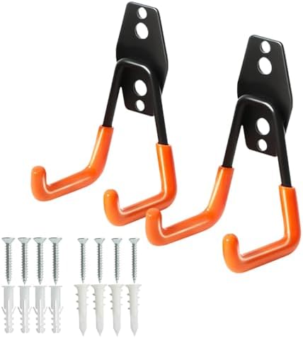 2 Pack Heavy Duty Wall Hook for Hanging, Garage Tool Organizer Wall Mount by Unknown