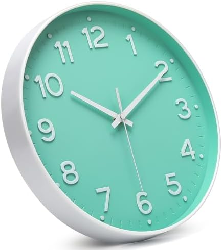 MEIRED Wall Clock 12 Inch Silent Non Ticking Battery Operated Round Wall Clock - Image 2