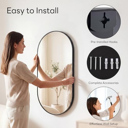 DUMOS 24" x 36" Oval Bathroom Mirror - Image 5