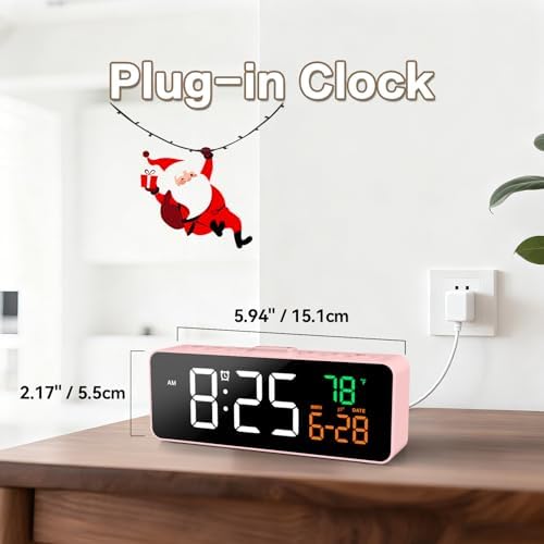Netzu 3-in-1 Digital Clocks for Living Room, Small & Compact Alarm Clock - Image 4