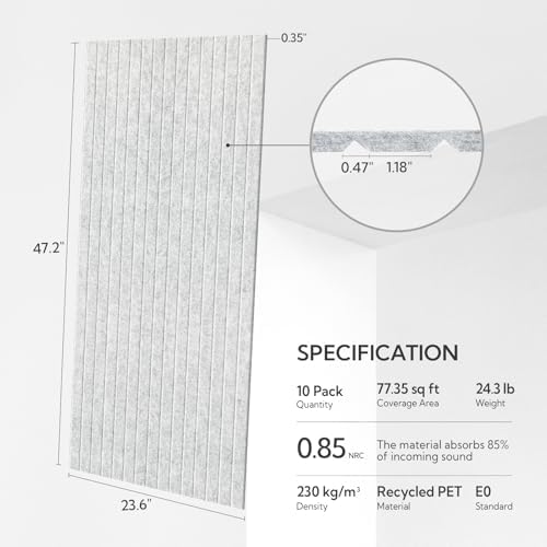Olanglab Acoustic Wall Panels, 10 Pack - Image 2