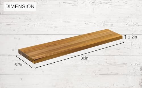 Teak Wood Floating Shelves Perfect - Image 3