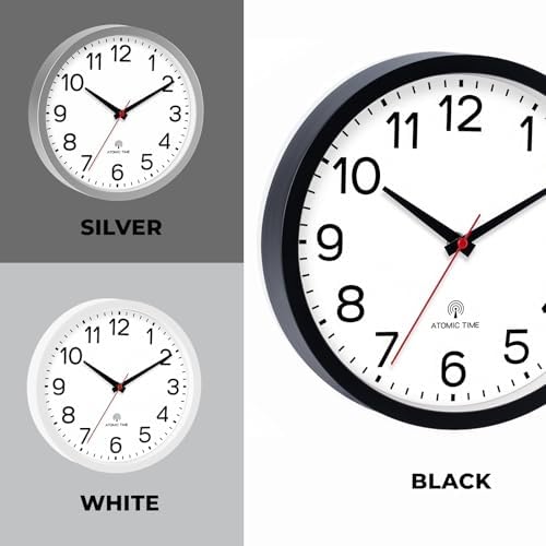 AKCISOT 10 Inch Wall Clock, Silent Battery Operated Analog Clock - Image 3