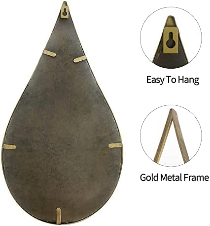 BAODANFU Decorative Mirrors Wall Mounted Mirror Teardrop Shape Metal Frame - Image 5