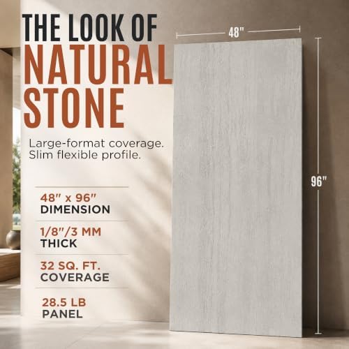 White Travertine Flexible Clay Stone 12"x12" Wall Panel Sample - Image 3