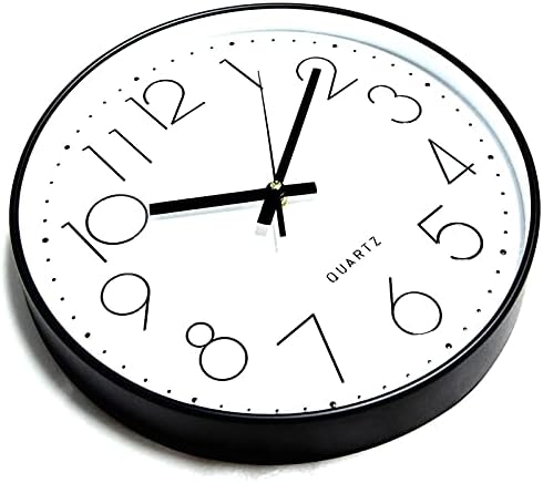JUSTUP 8 Inch Modern Wall Clock, Silent Battery Operated Round Wall Clock - Image 2
