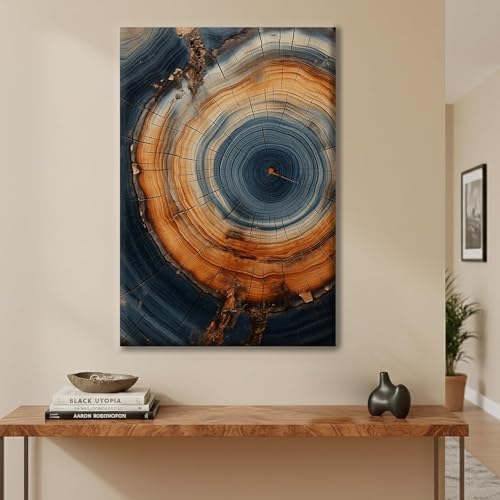 Tree Ring Wall Art Framed, Modern Nature Decor - Image 3