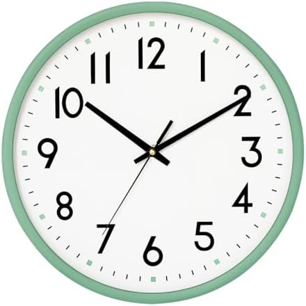 8 Inch Wall Clock Battery Operated Silent Non Ticking Quartz by Moiubik