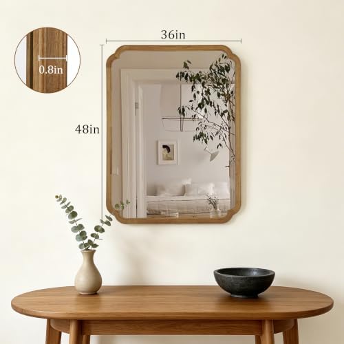 HOMECOOKIN Wood Bathroom Mirror - Image 2