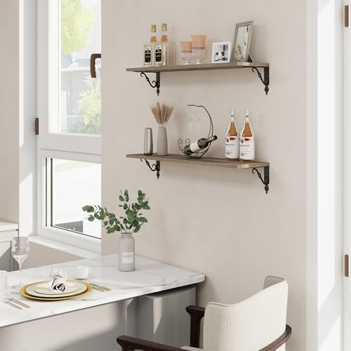 RICHFOCUS Floating Shelves for Wall Decor, 31.5W x 8D Shelves Set of 2 - Image 2