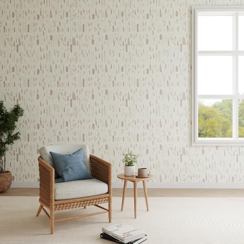 GloryTik Cream Geometric Peel and Stick Wallpaper ，Modern Self Adhesive - Image 3