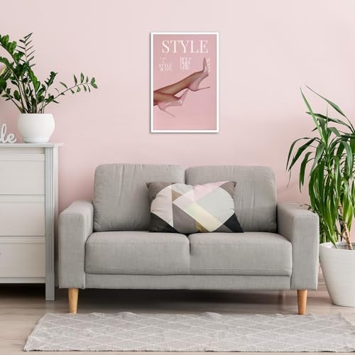 Trendy Pink Heels Poster High Heel News Headline Canvas Wall Art I Am A Style - Image 5