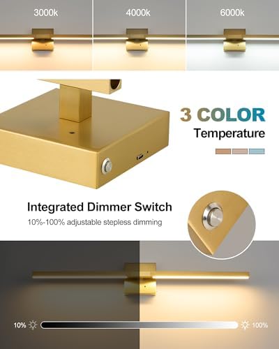 Rayogale Gold Battery Operated Wall Sconces - Image 3