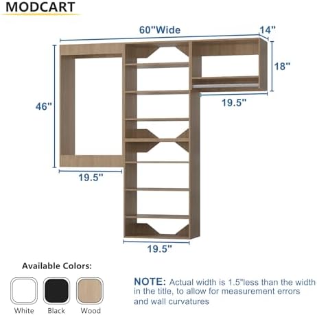 Modular Closet System, Wood Closet Tower Storage - Image 2