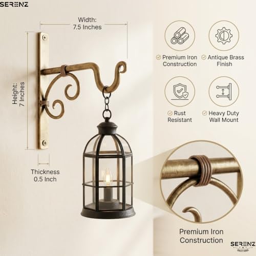 Serenz Antique Wall Plant Hanger Bracket - Image 2