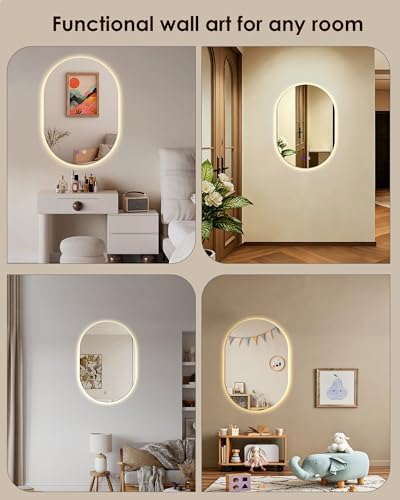 Irregular LED Bathroom Mirror 32"x22" Dimmable Anti Fog - Image 6