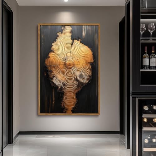 Tree Ring Wall Art Framed, Modern Nature Decor - Image 7