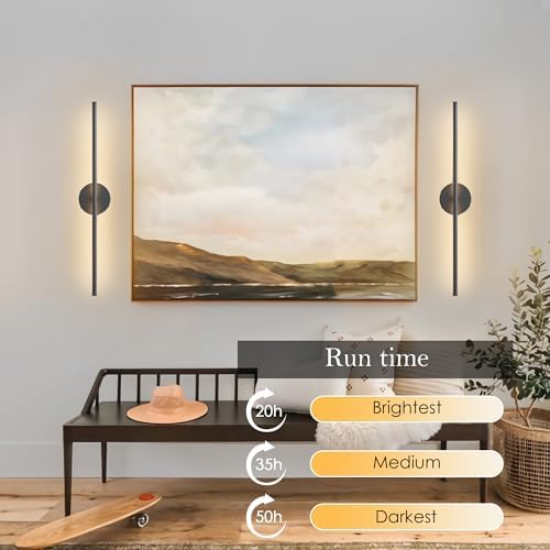 KARTOOSH Battery Operated Wall Sconces Set of Two Wireless Wall Lights - Image 3