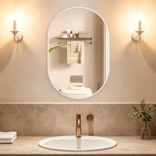 Oval Bathroom Mirror Wall Vanity Oval Mirrors, Modern Mirror - Image 2
