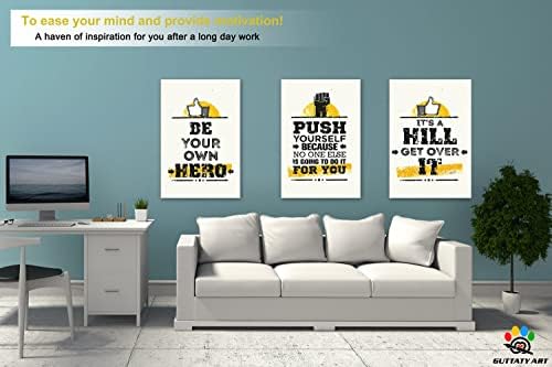 Office Wall Art-3 Panel Motivational Canvas Art - Image 3