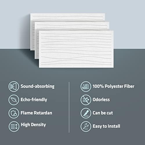 6 Pack Acoustic Wall Panels, 47.2"x23.6" Decorative Sound Proof Panels - Image 5