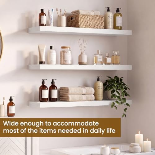 30" x 6.7" Wall Shelf, Rustic Wood Floating Shelf - Image 4