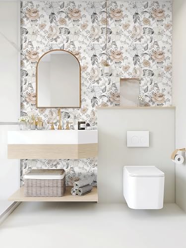 Hopepak 15.5''x787'' Floral Peel and Stick Wallpaper Modern Contact Paper Vinyl - Image 5