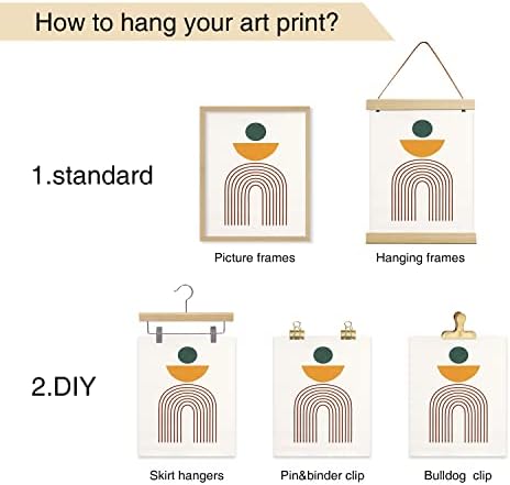 Dazzlewall 6Pcs Boho Minimalist Sage Green Canvas Wall Art 8x10 in Unframed - Image 7