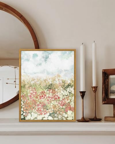 KBKBART Framed Country Wildflower Canvas Wall Art Spring Flower Prints - Image 3