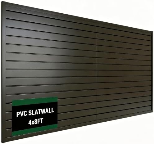 Slat Wall Paneling 4x8 ft Garage Organizer Storage Systems, Heavy Duty PVC by VDTEB