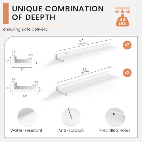 FLYJOE Floating Picture Ledge Shelves - Image 3