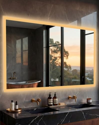 LUVODI Bathroom LED Mirror Backlit: Rectangular Vanity Mirror 48x28 inches by LUVODI