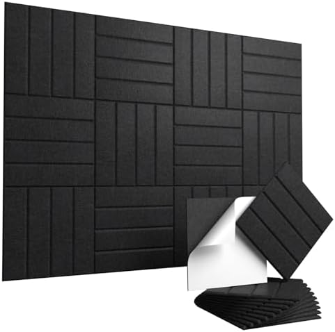 Vieshful Self Adhesive Acoustic Soundproof Wall Panels by Vieshful