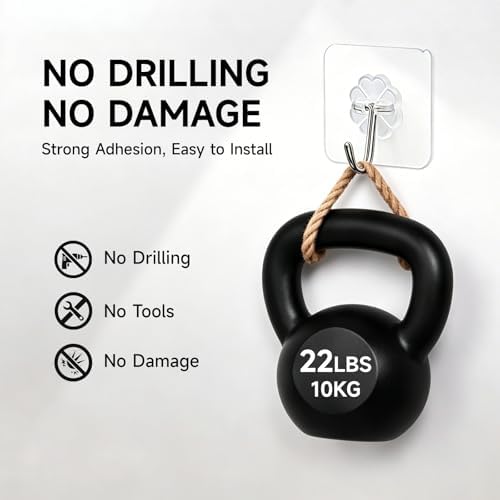 16 Pack Crystal Clear Adhesive Hooks - Image 2