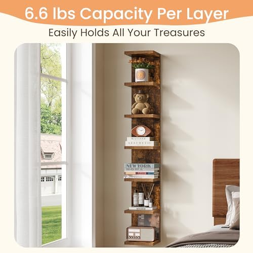 upsimples 7-Tier Floating Wall Shelf - Image 3