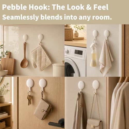 White Decorative Adhesive Hooks - Image 2