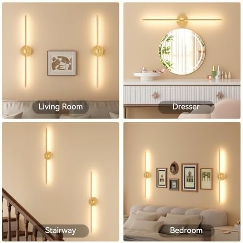 Battery Operated Wall Sconces Set of 2, Remote Control - Image 7