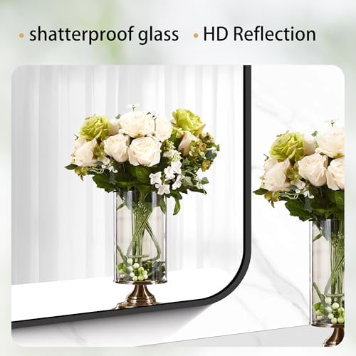 DESBING 30" x 36"Bathroom Mirror, Matte Black Wall Mirror - Image 6