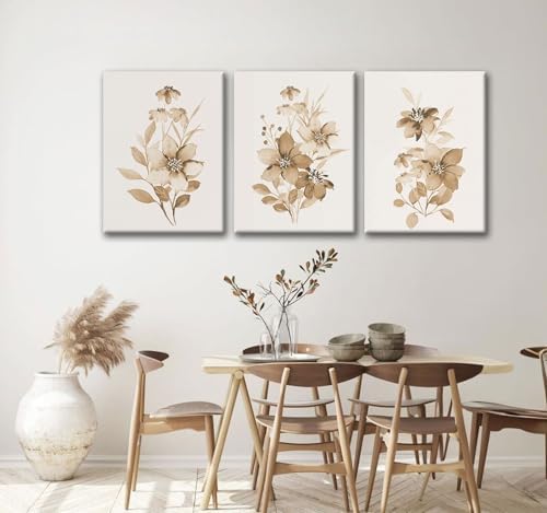 Neutral Botanical Canvas Wall Art Set of 3 - Image 6