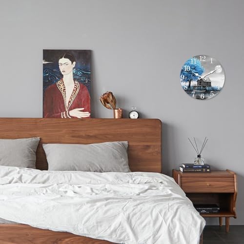 XNM 16 Inch Farmhouse Wooden Wall Clocks Battery Operated - Image 5