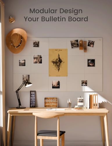 Fluxynara Felt Bulletin Board & Cork Board Alternative, Milky White - Image 6