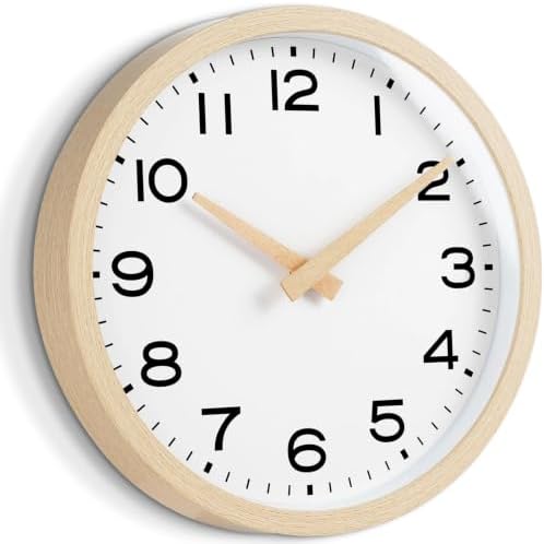 AKCISOT 12 Inch Wall Clock, Silent Battery Operated Analog Clock - Image 2