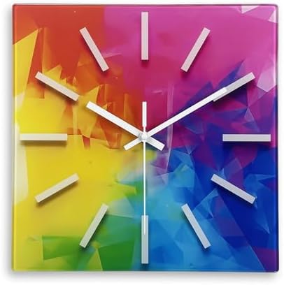 Square Glass Wall Clocks Battery Operated 14 Inch by Constantplanet%E6%97%97%E8%88%B0%E5%BA%97