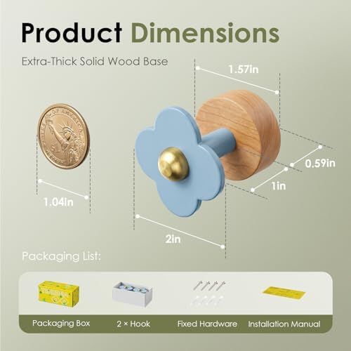Tindbea Upgreded Heavy Duty Coat Rack Wall Mount - Image 4